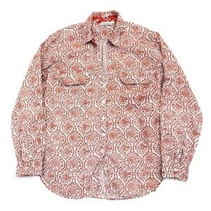 Roller Rabbit Button Down Guy Shirt Ivy Blossom Floral Print Cottagecore Size XL